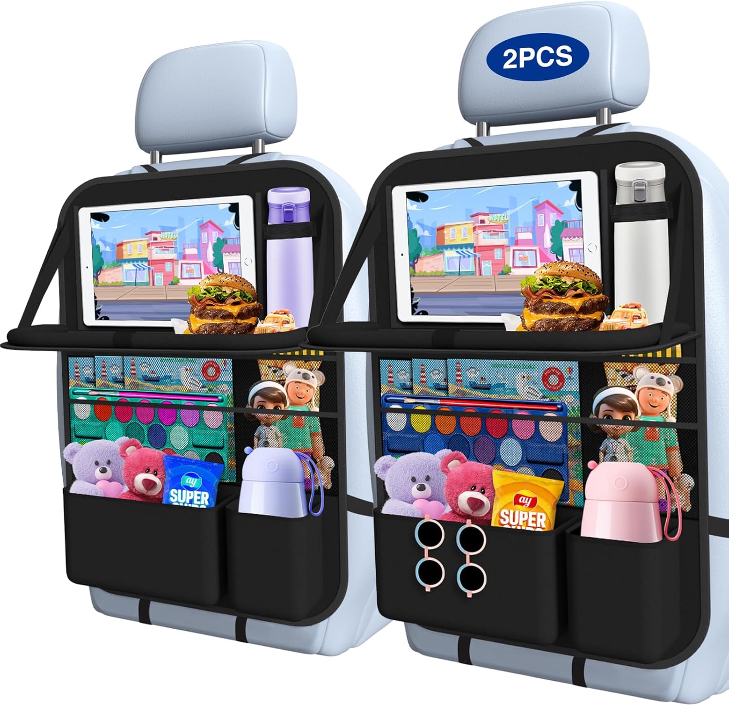 Oneyus Car Backseat Organizer with Table Tray