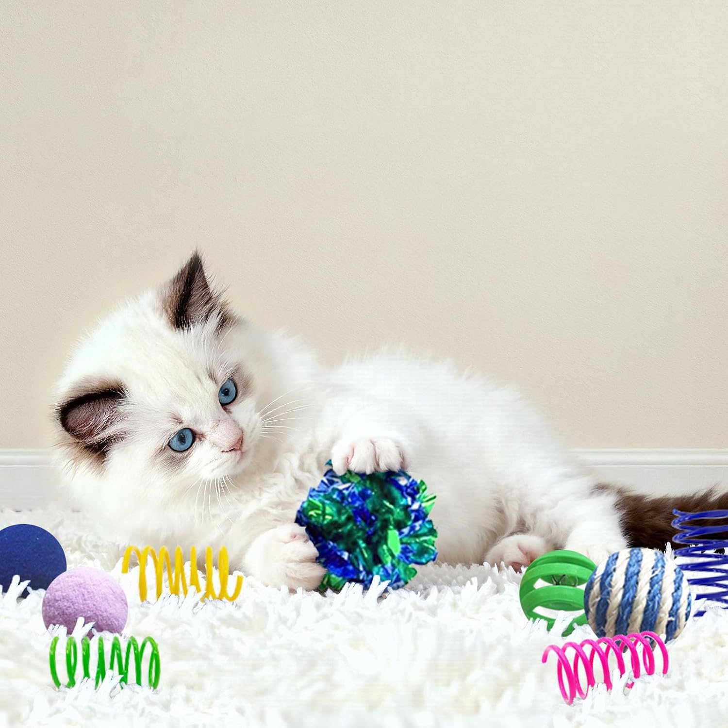Detalle de AGYM Cat Toys for Indoor Cats – 35 Pack Interactive Toy Set