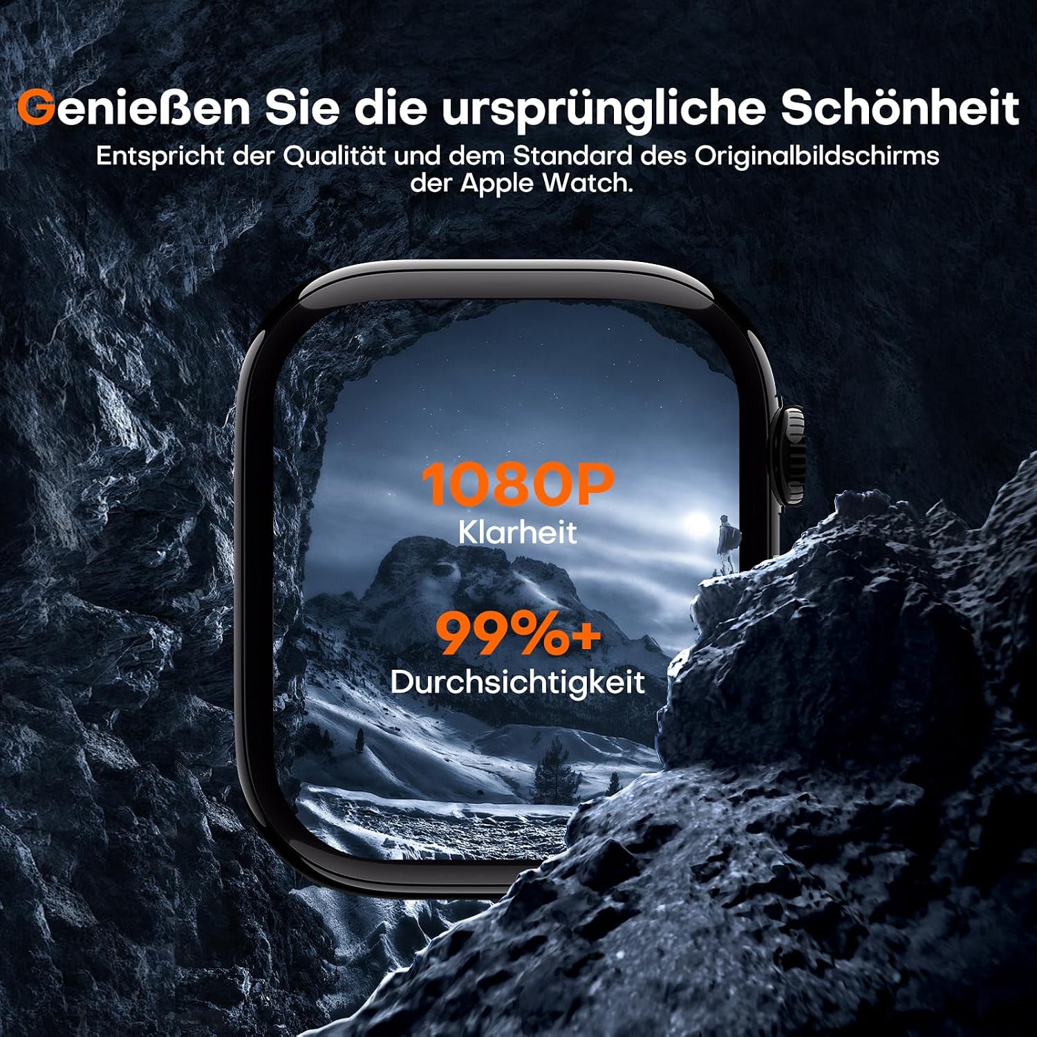 Detalle de L K Apple Watch Schutzfolie 46 mm 8er Set