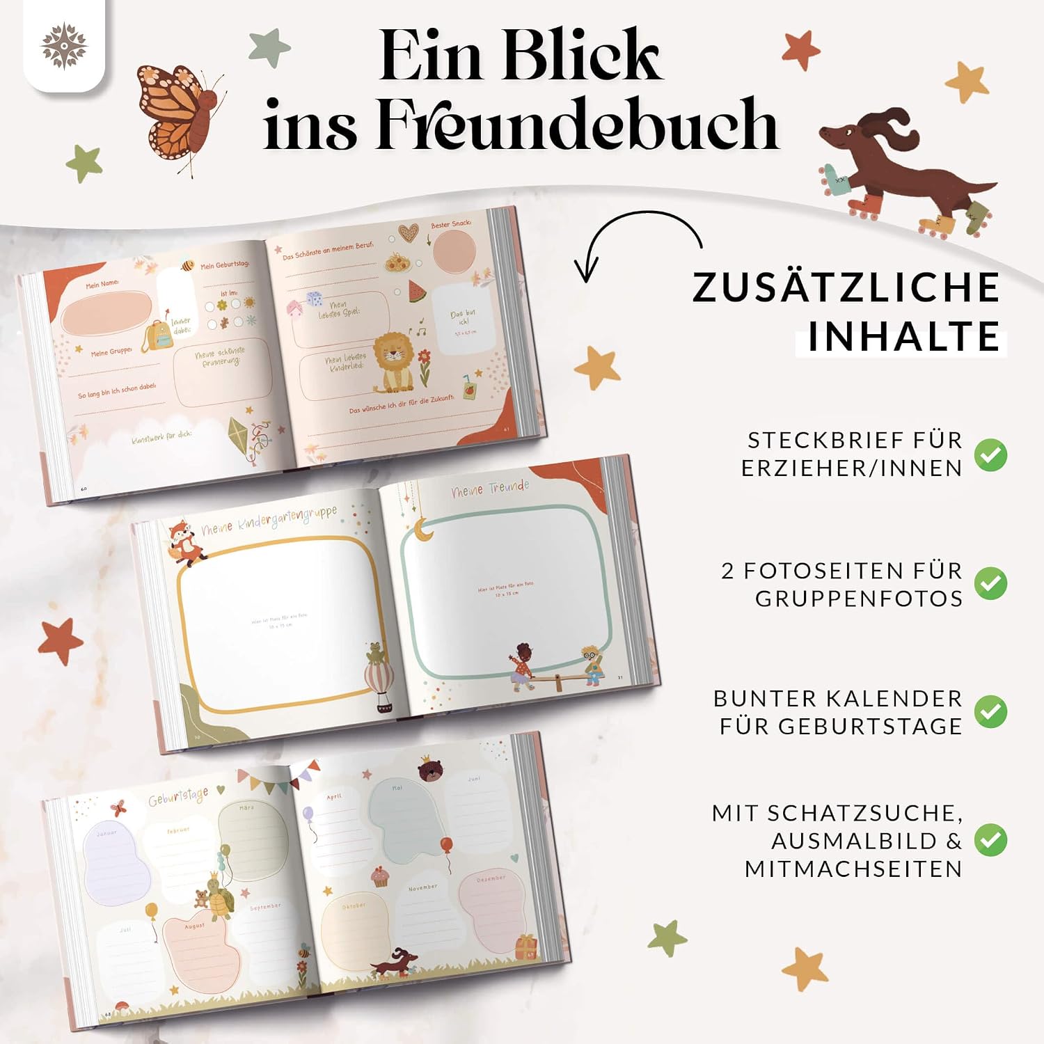 Thumbnail 3 de Lebenskompass Freundebuch Kindergarten Einhorn