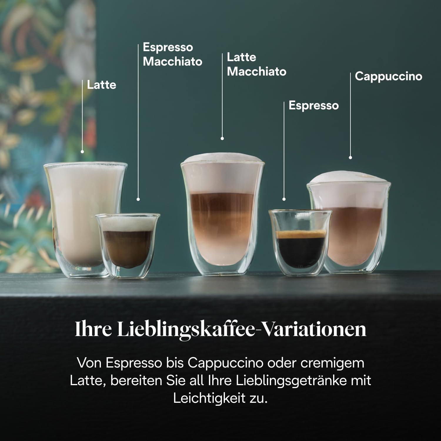 Detalle 2 de De'Longhi Dedica Style Perfetto (EC685.BK) – kompakte Siebträgermaschine mit Milchaufschäumer, ESE-Pads & 15-Bar-Druck