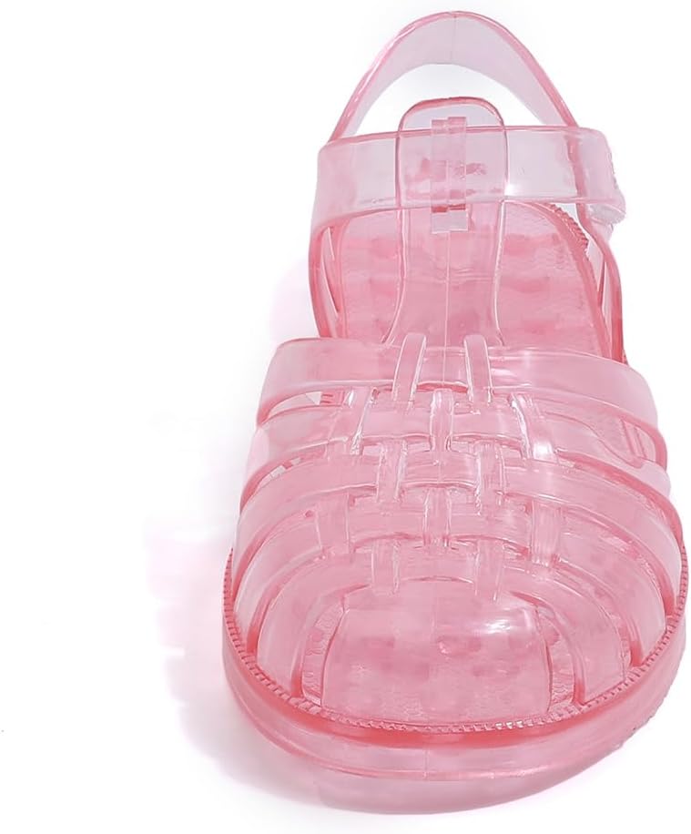 Detalle de GUGUYeah Jelly Sandals for Girls: Closed-Toe, Sparkly Princess-Style Water Sandals