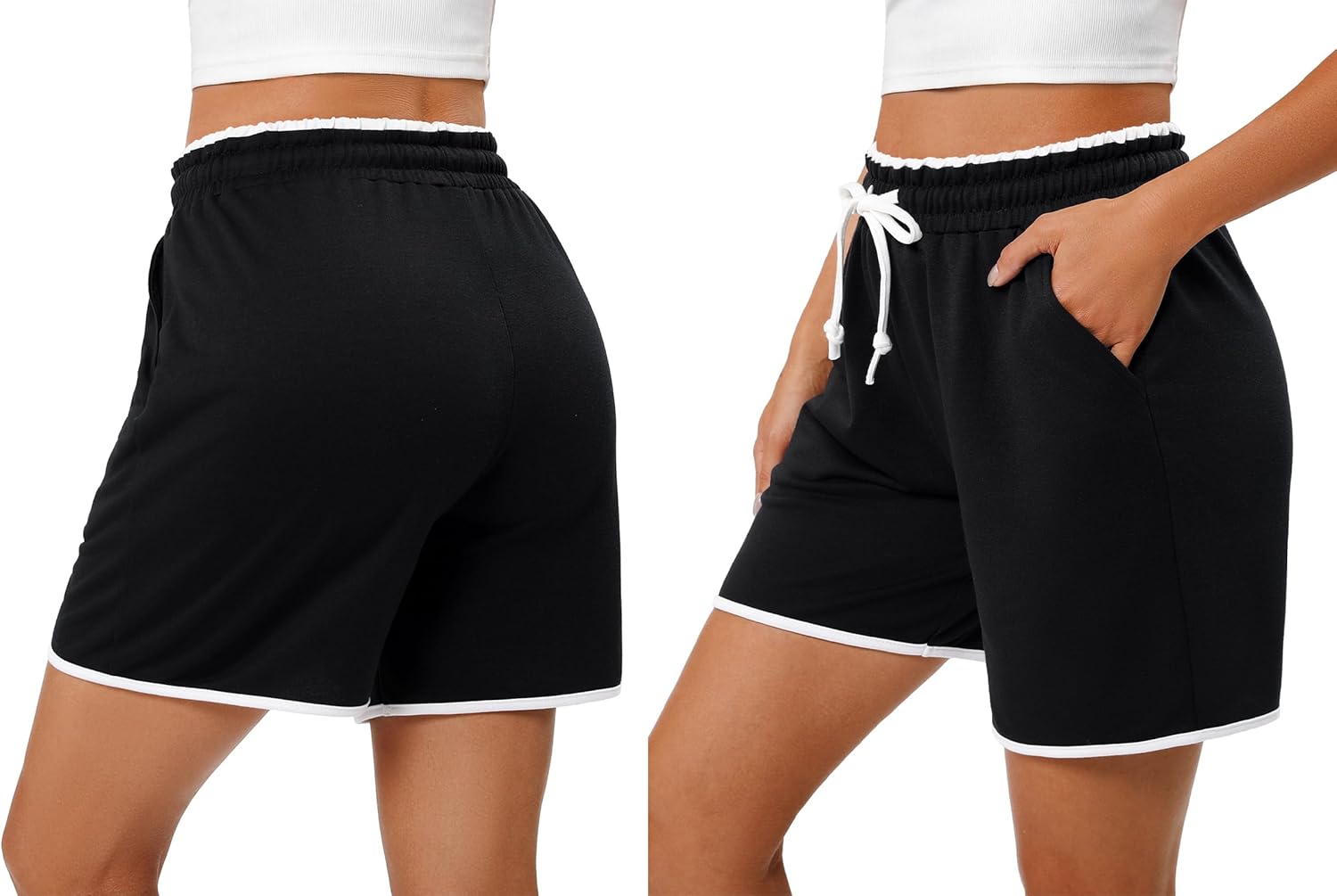 Thumbnail 1 de Marvmys short de sport pour femme (bermudas/jogging court) avec poches, tailles S à 3XL