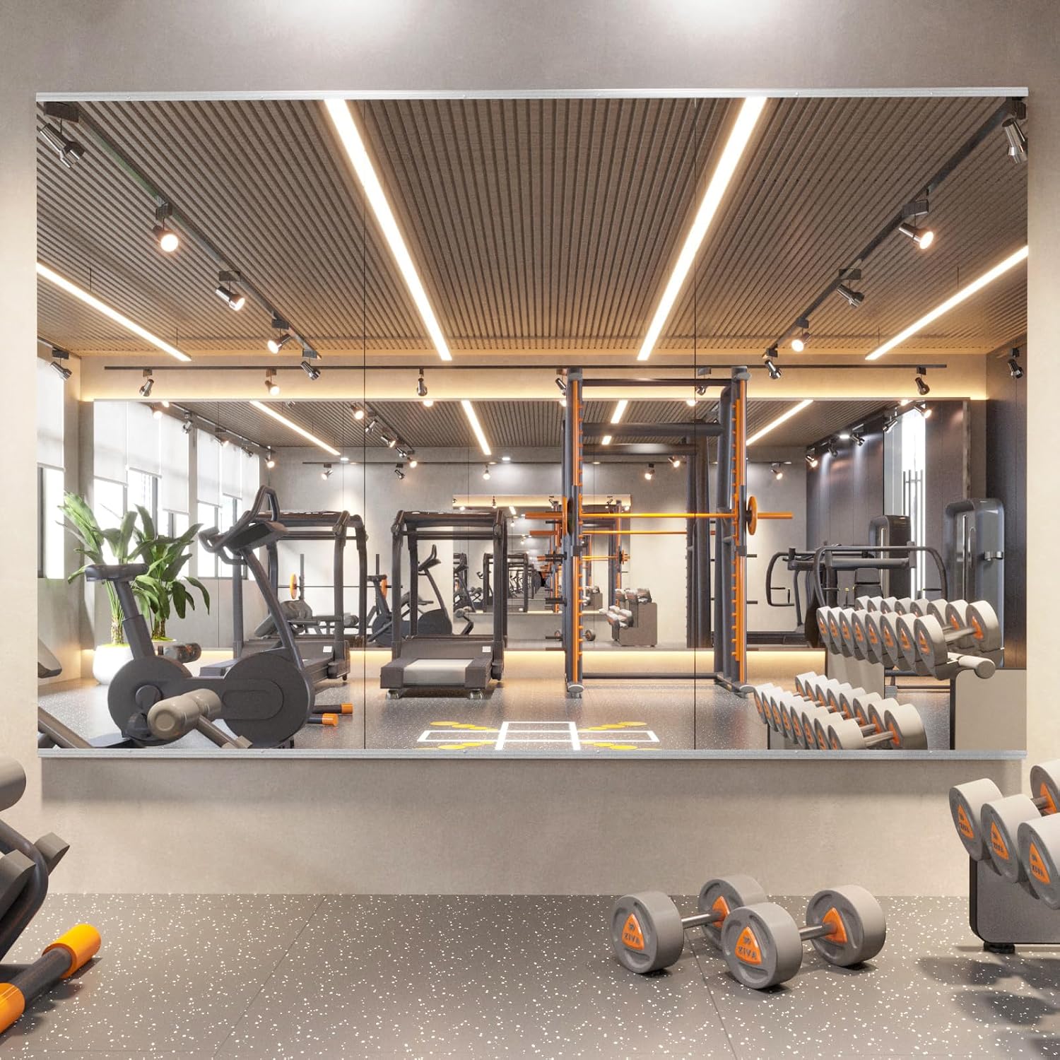 Thumbnail 6 de Pertetey Home Gym Mirror, 48 x 24 in