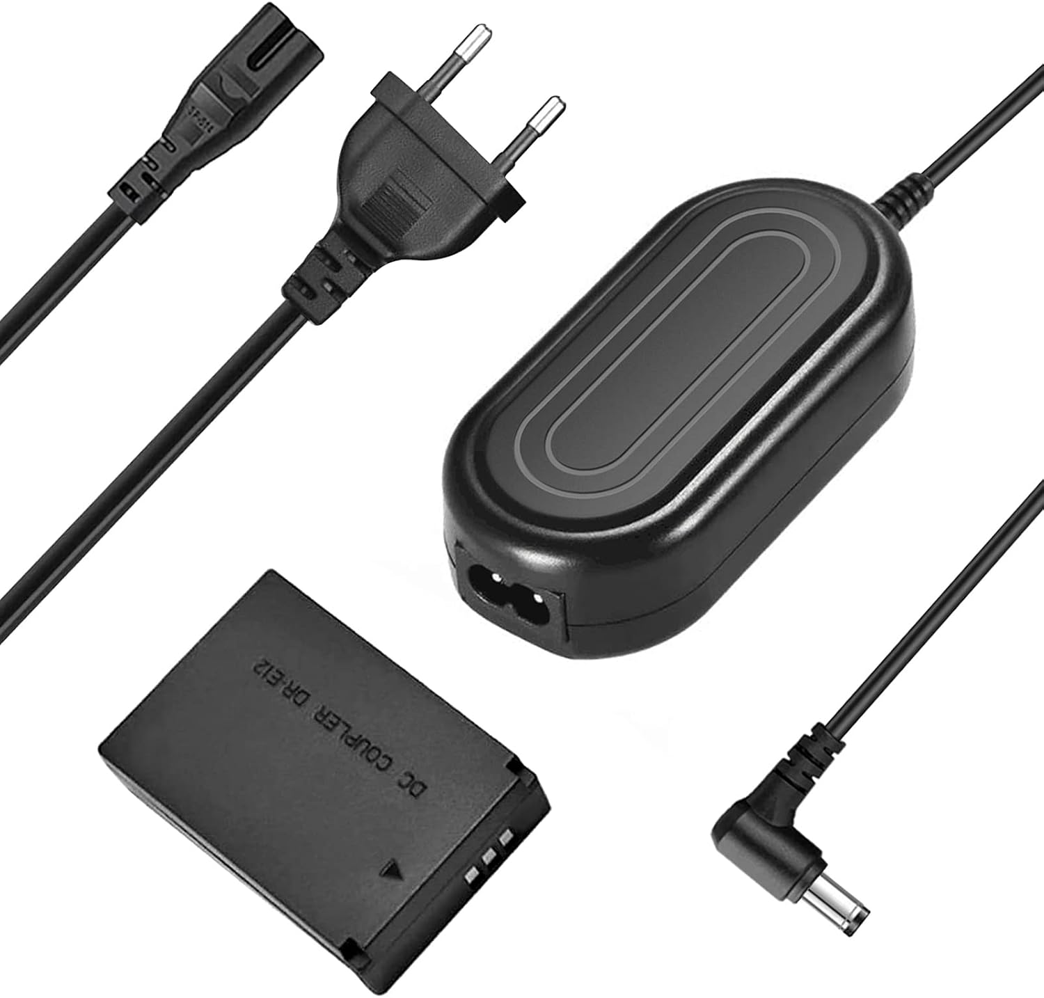 Detalle de TKDY ACK-E12 Ersatz-Netzteil 7,4 V 2 A mit DR-E12 DC-Koppler-Kit für Canon EOS M-Reihe