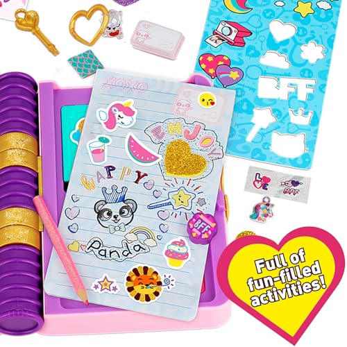 Thumbnail 2 de FUNLOCKETS Secret Journal Glitter Edition – Kids Diary with Lock and Keys