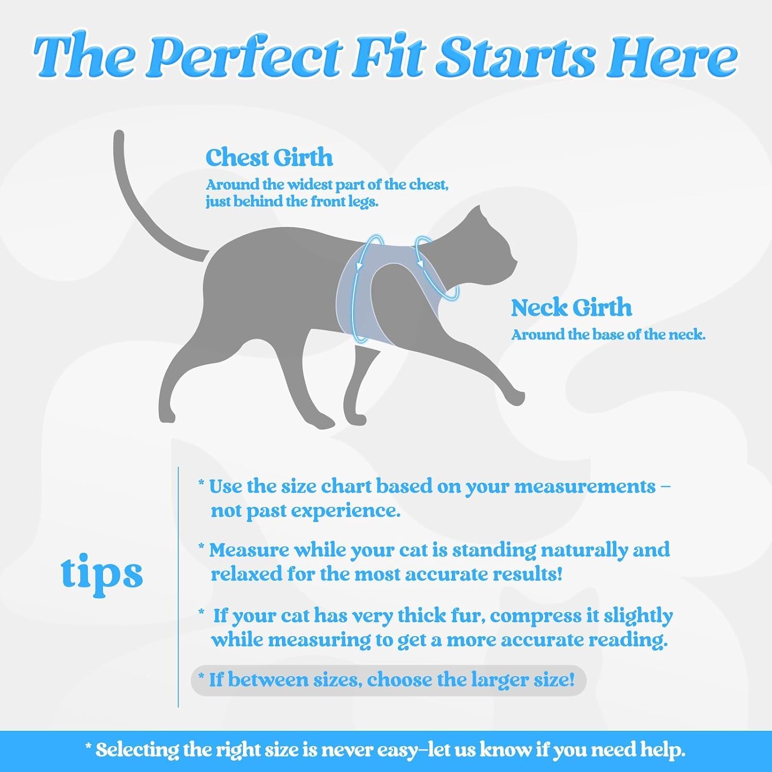 Detalle de Rabbitgoo Cat Harness and Lead Set — Escape-Proof Vest with Reflective Leash (Medium, Light Blue)
