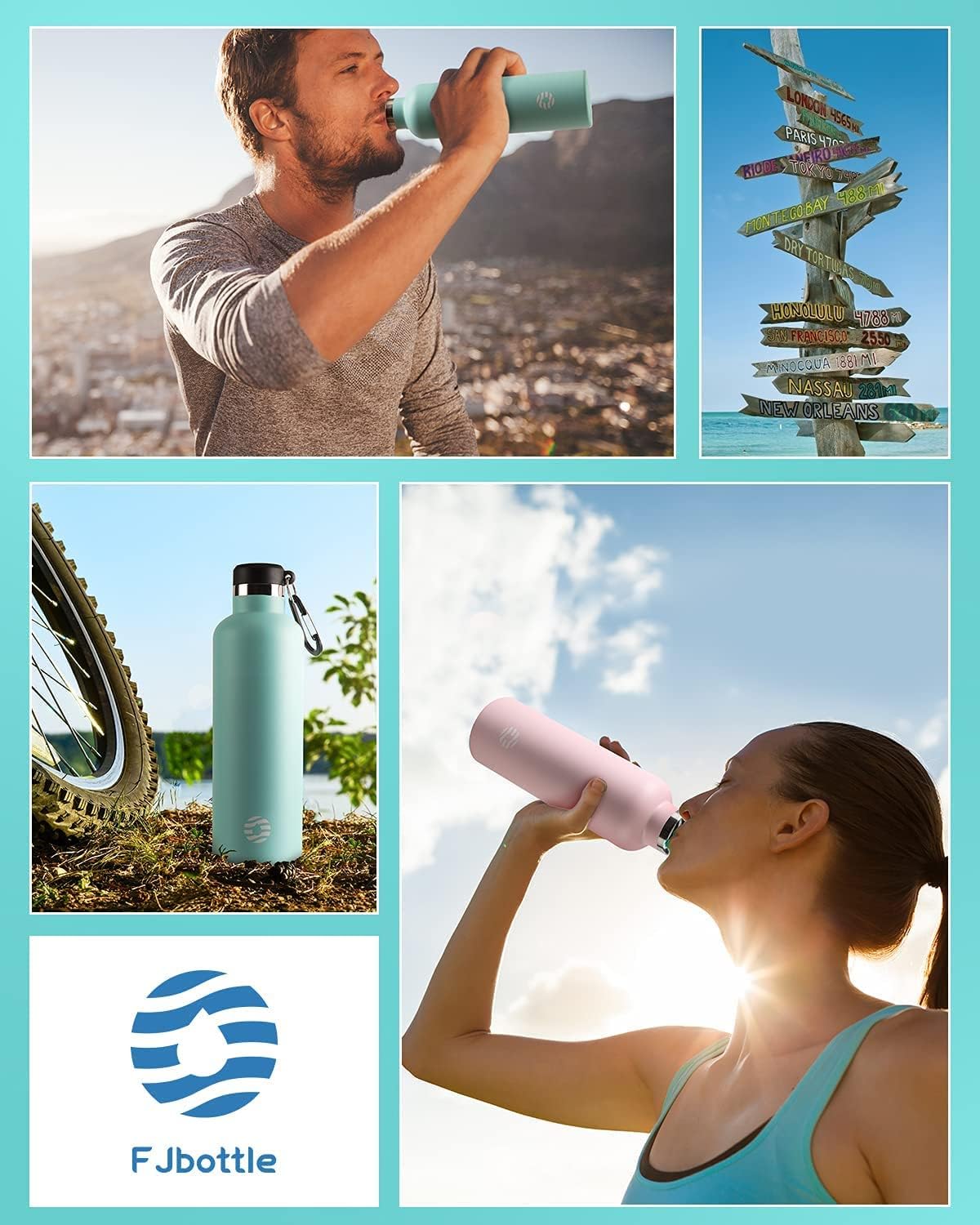 Thumbnail 5 de FEIJIAN Stainless Steel Water Bottle 1L