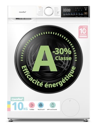 Detalle de COMFEE' Lave-linge CF10EWP07W 10 kg — efficacité A-30% et lavage intelligent