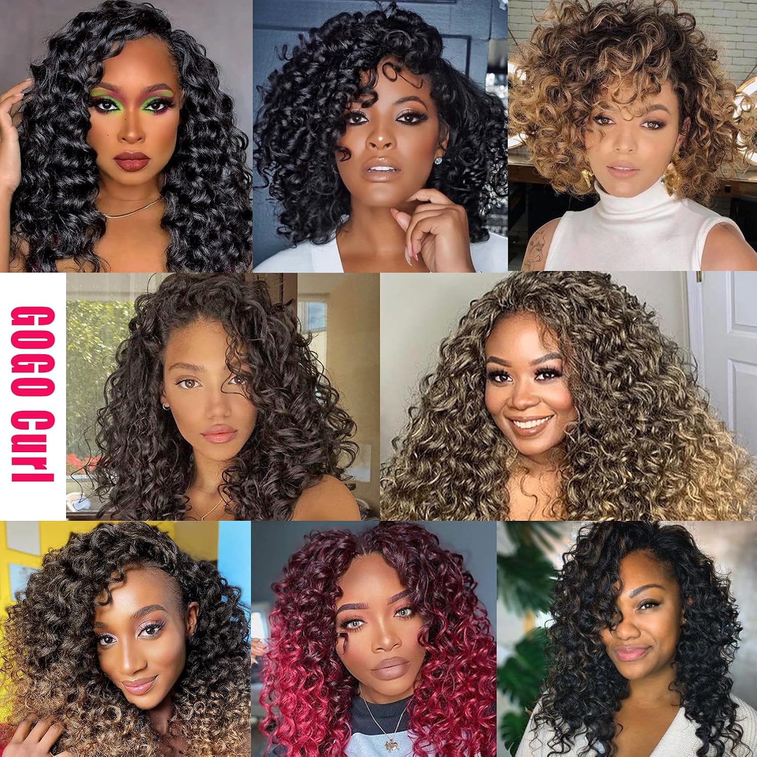 Detalle de 7 Packs GoGo Curl Crochet Hair 10 Inch Short Curly Water Wave Beach Curl for Women – P27/30