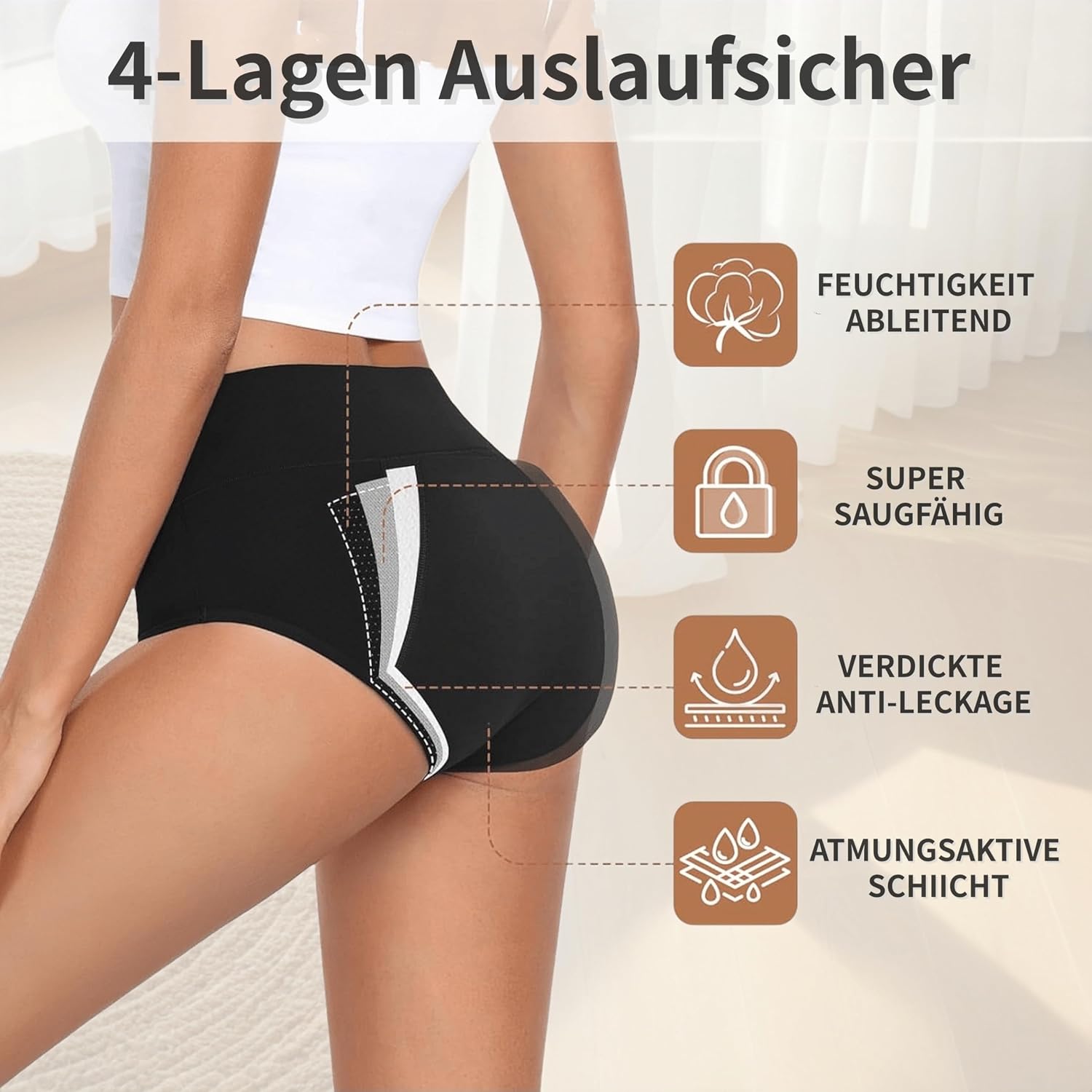 Thumbnail 1 de SUUFOR Periodenunterschwäsche 60 ml Hochtailliert