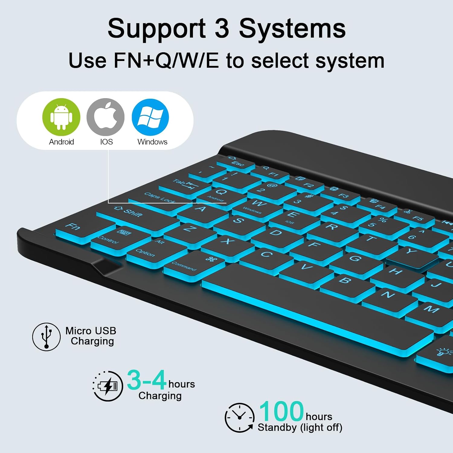 Thumbnail 2 de SOPPY Portable Bluetooth Keyboard and Mouse UK layout