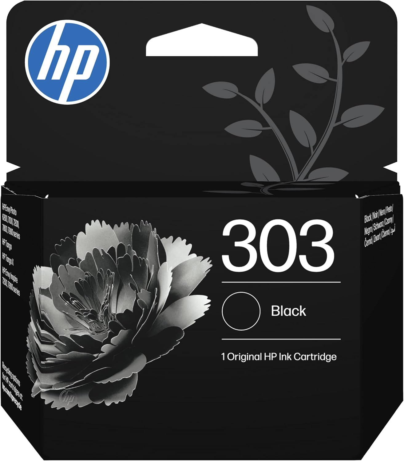Detalle de HP 303 Nero T6N02AE: Cartuccia originale da 200 pagine per stampanti HP Envy e Tango X