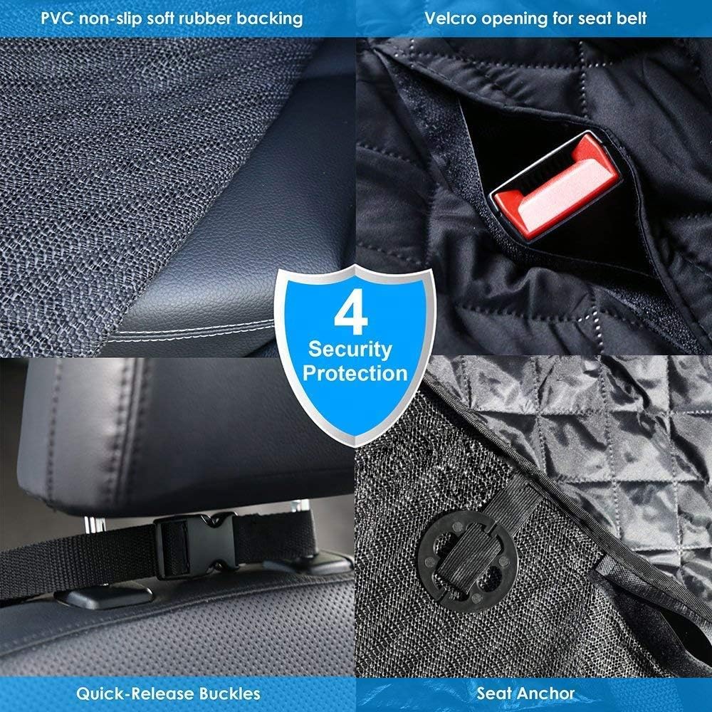 Detalle de Petnice Pet Back Seat Covers Waterproof Dog Travel Hammock with Seat Anchors (Large)