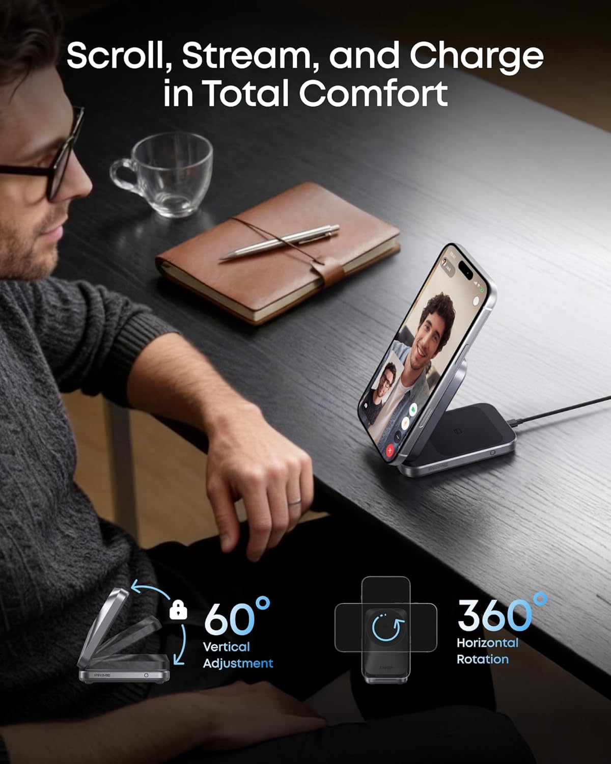 Thumbnail 5 de Anker Prime 3-in-1 Wireless Charger: Compact, Quiet and Ready for iPhone 17/16, Apple Watch & AirPods