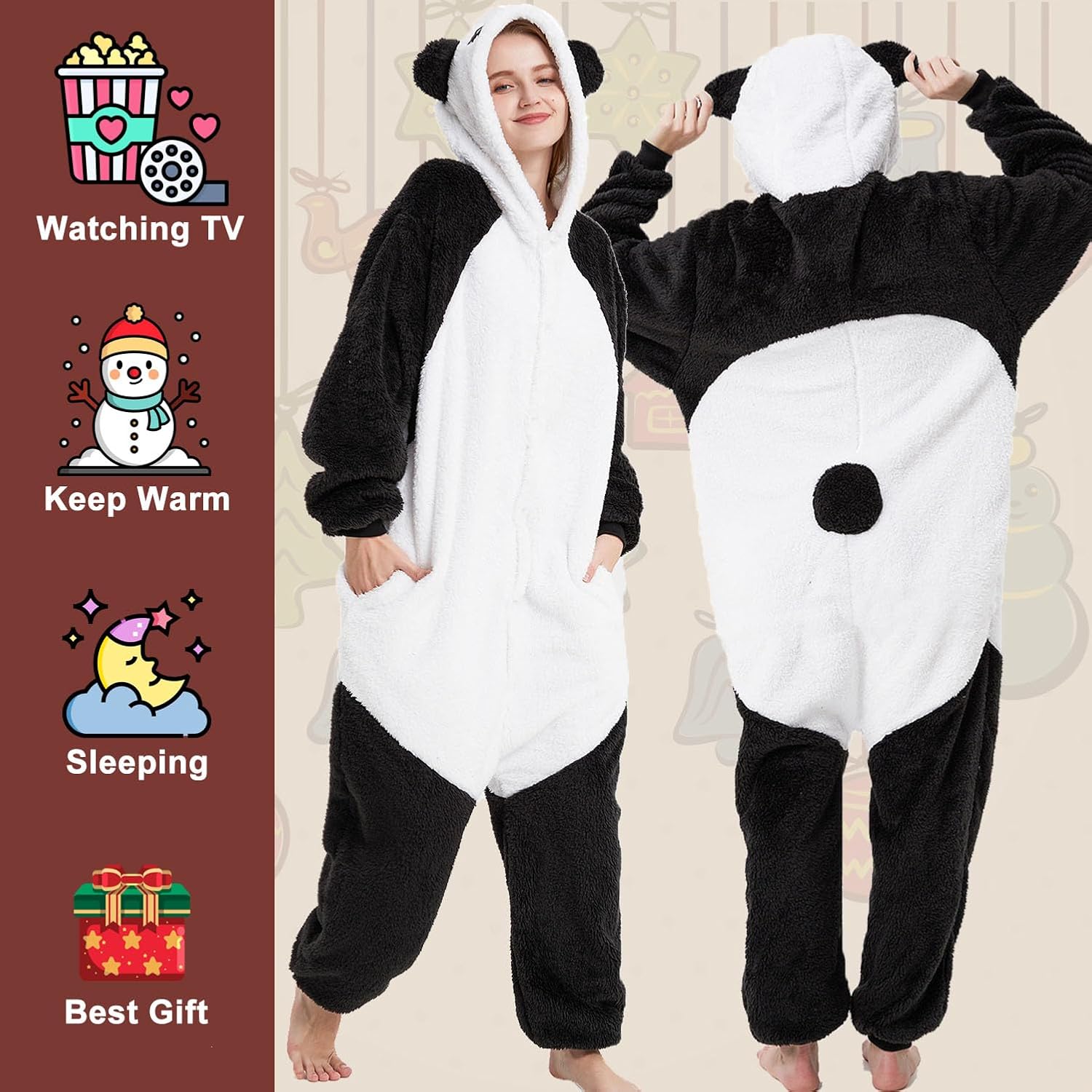 Thumbnail 1 de LATH.PIN Jumpsuit Panda Onesie 🎭