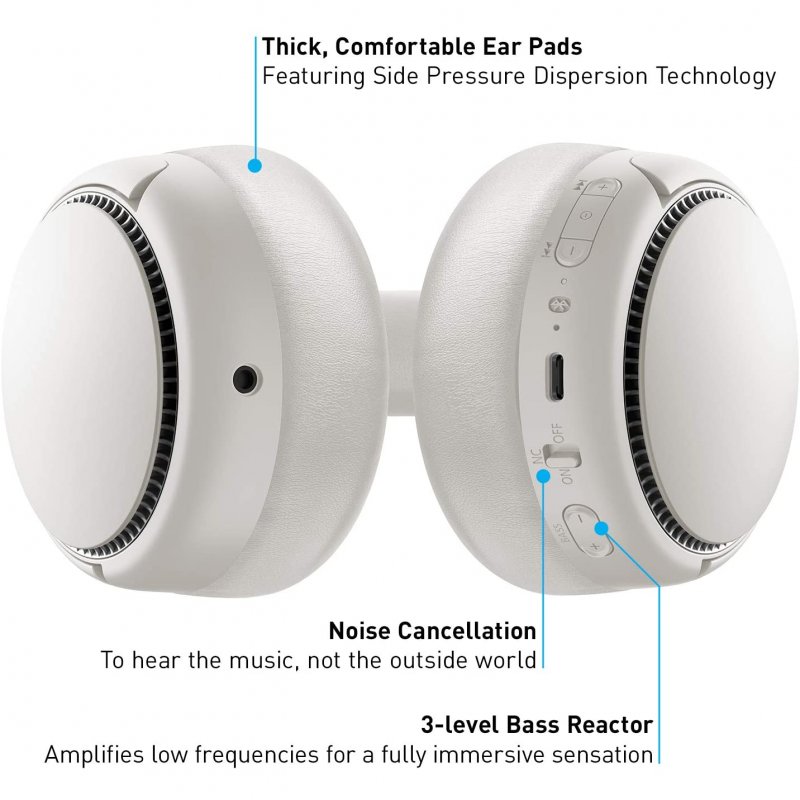 Thumbnail 1 de Panasonic RB-M700BE-C auriculares Bluetooth blancos con graves potentes y cancelación de ruido activa