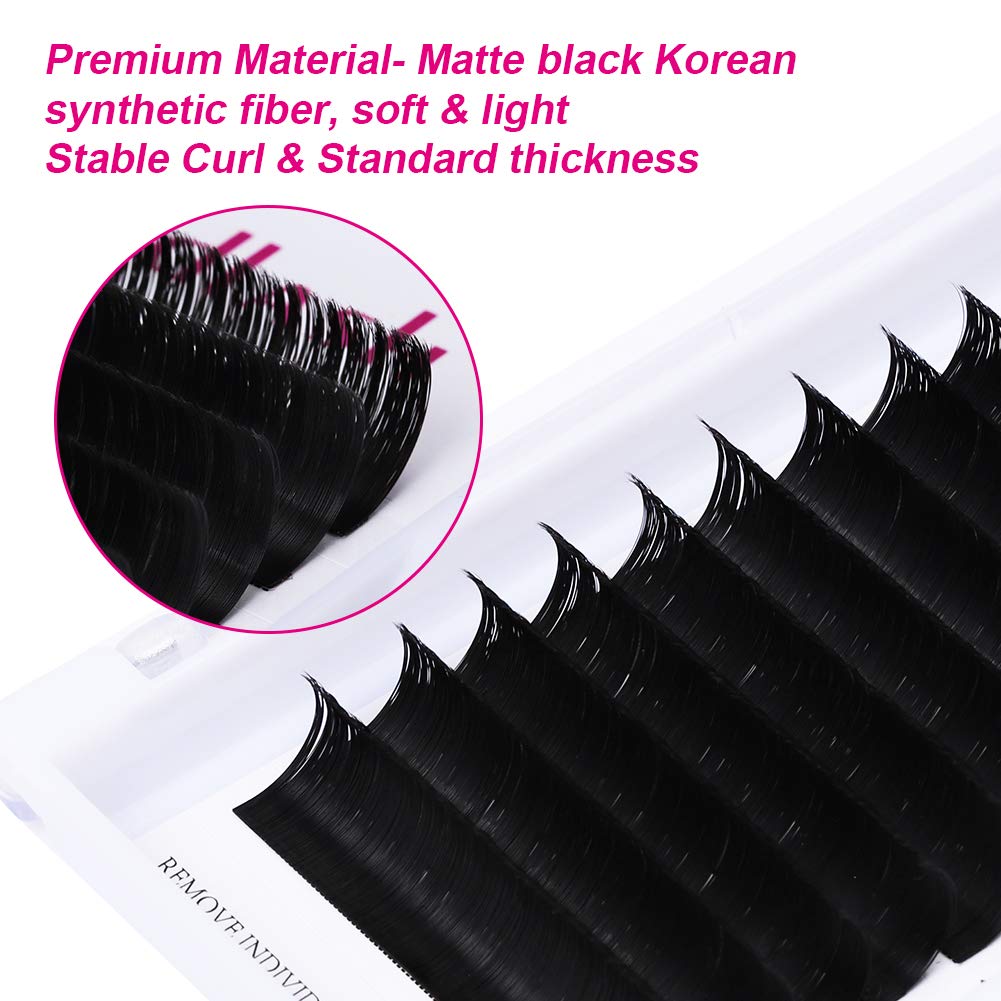 Detalle de Selbstfächernde Wimpernverlängerung FADLASH Easy Fan Lashes (0,07 mm, Curl D) – für Volumentechnik & selbst gefächerte Fans