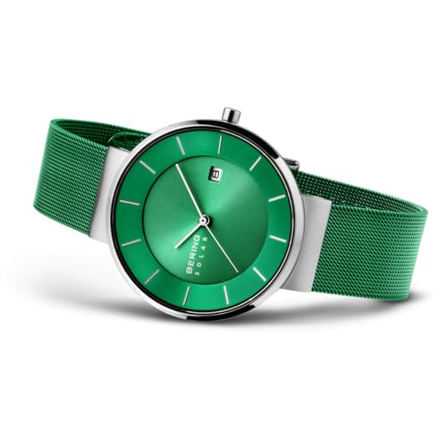 Detalle 2 de BERING 14639 Reloj solar 39 mm esfera verde