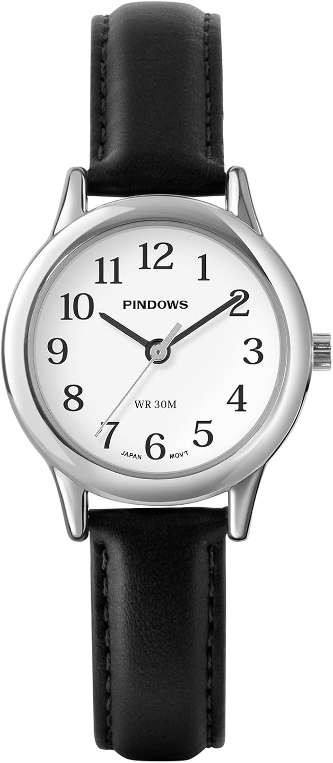 Detalle 2 de PINDOWS Minimalistische Uhr für Damen, Gold, 24 Uhr