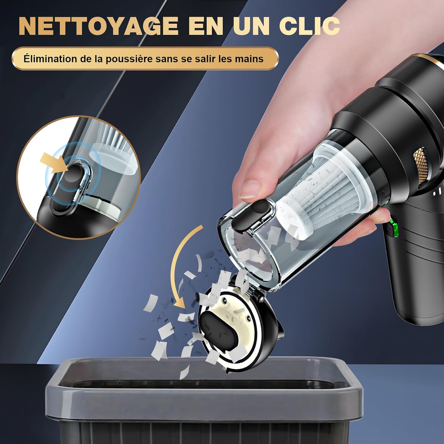 Thumbnail 5 de Feolaviy Aspirateur à main sans fil 4 en 1 puissant