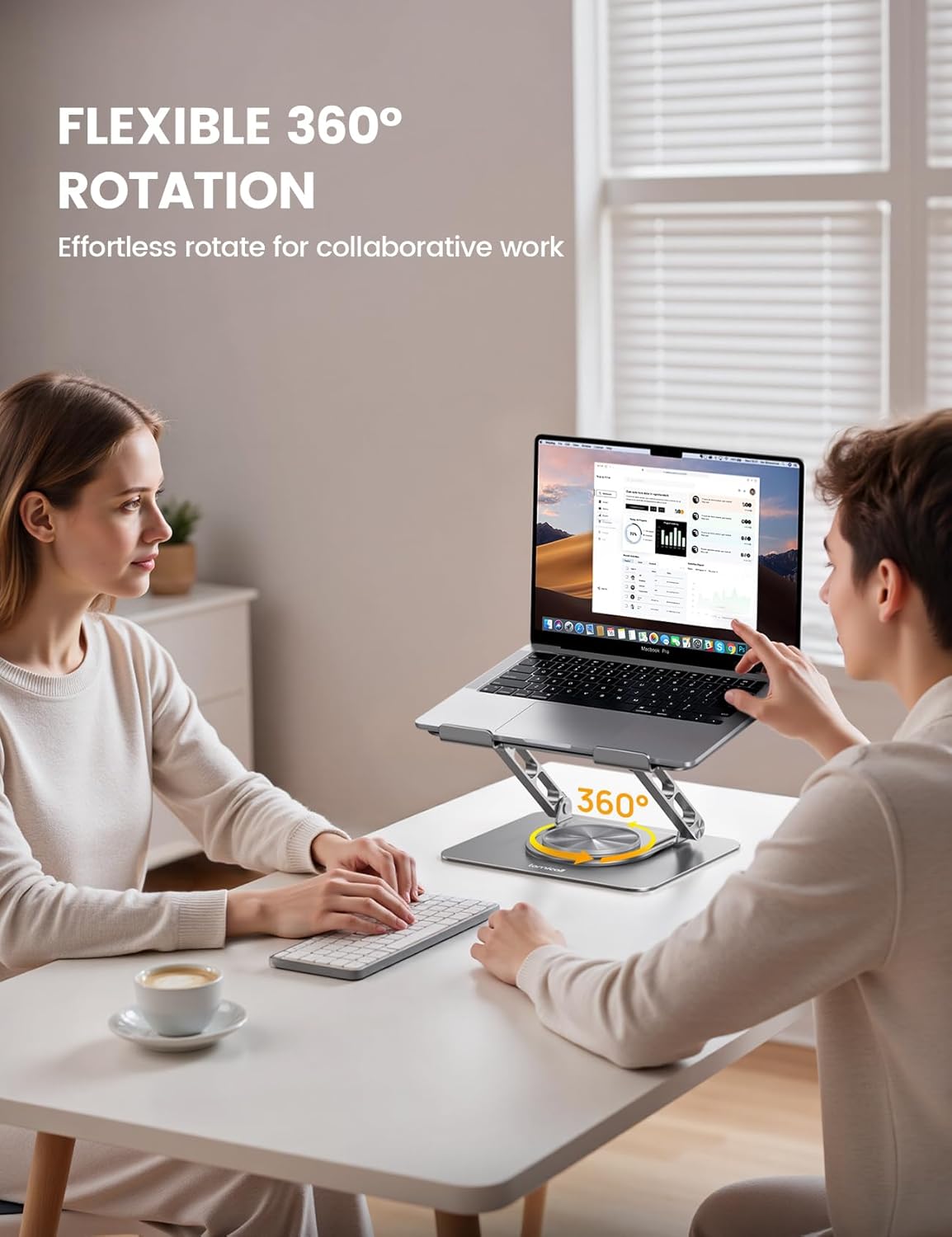 Thumbnail 1 de Lamicall Laptop Stand 360° rotatable, 10–17.3" 💻