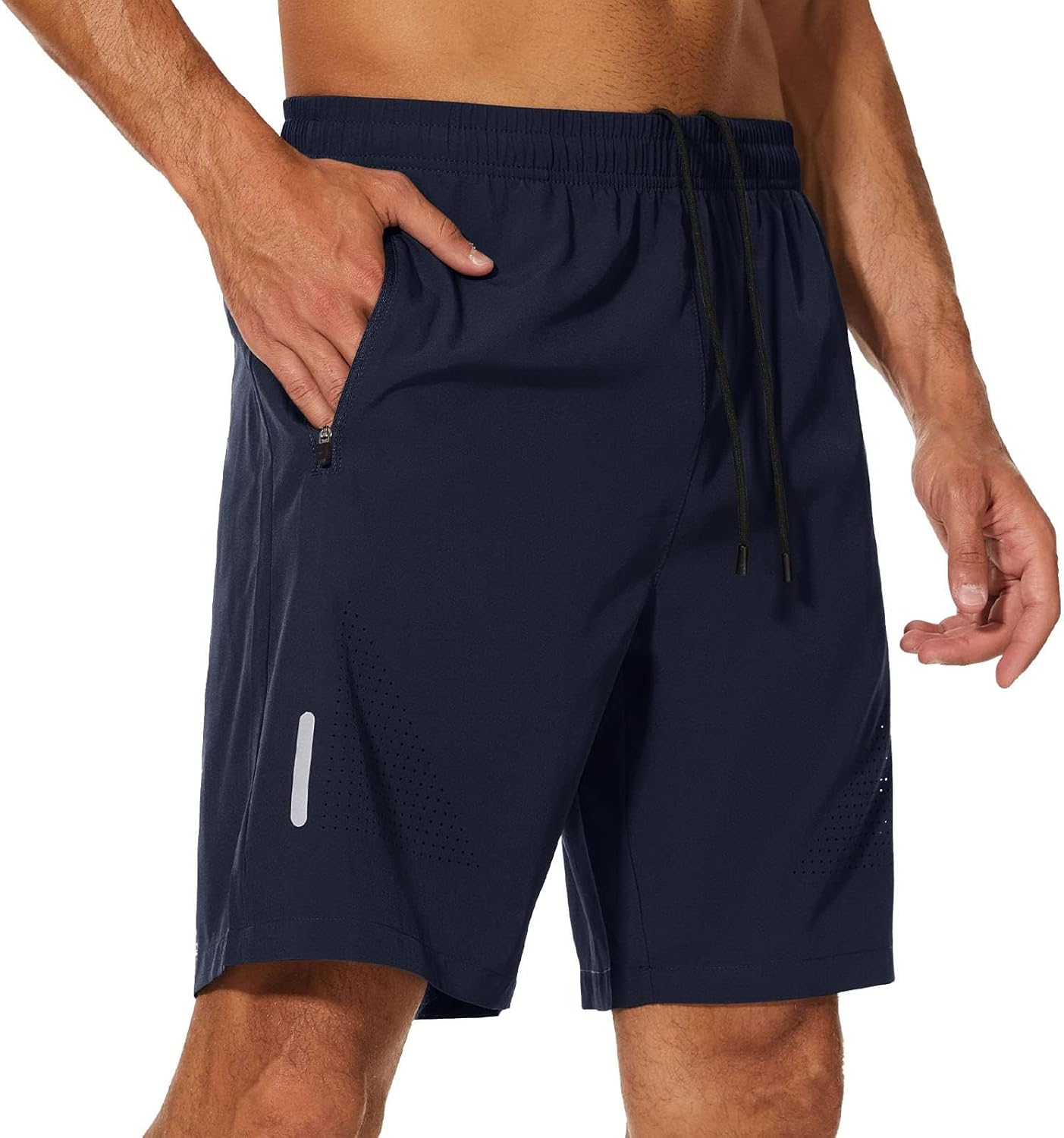 Thumbnail 5 de YUTYTH Men's Gym Running Shorts: Breathable, Quick-Dry 7\" with Zipper Pockets
