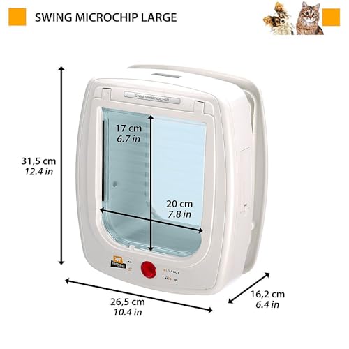 Detalle 2 de Ferplast Swing Microchip mediana — gatera 4 vías con collar