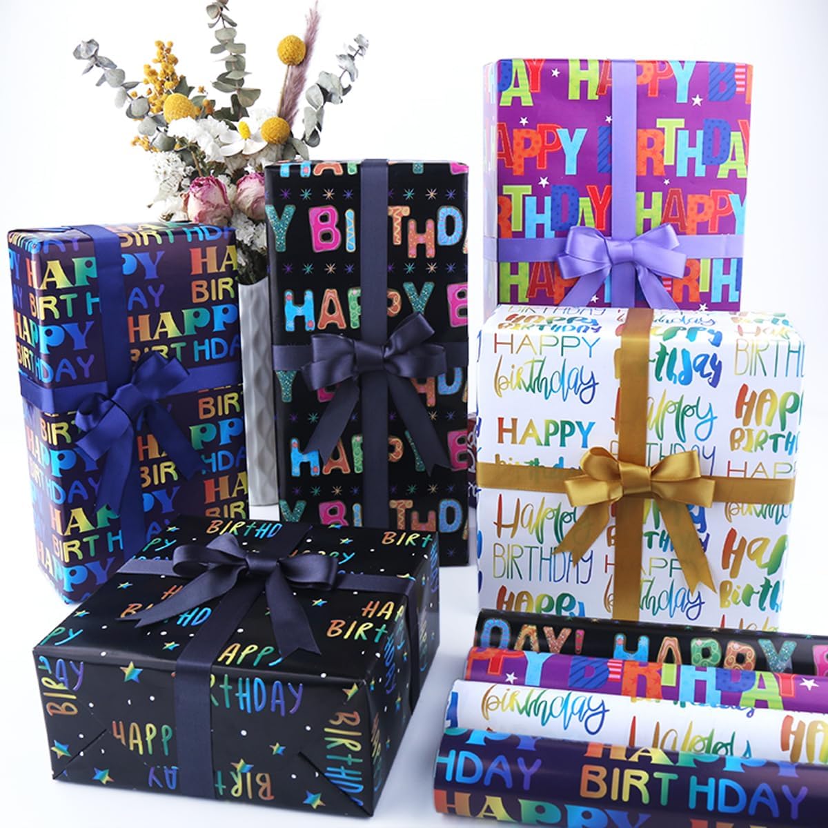 Thumbnail 1 de 12 Sheets Birthday Wrapping Paper 50x70cm