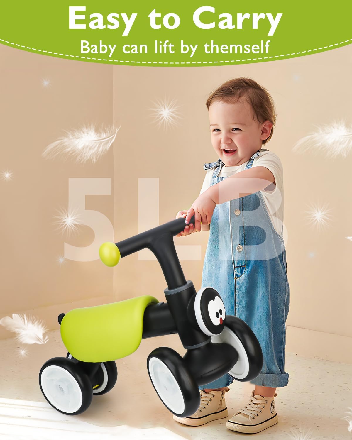 Thumbnail 6 de Colorful Glow Wheel Toddler Balance Bike (12–24 Months) with Soft Music & Animal Sounds