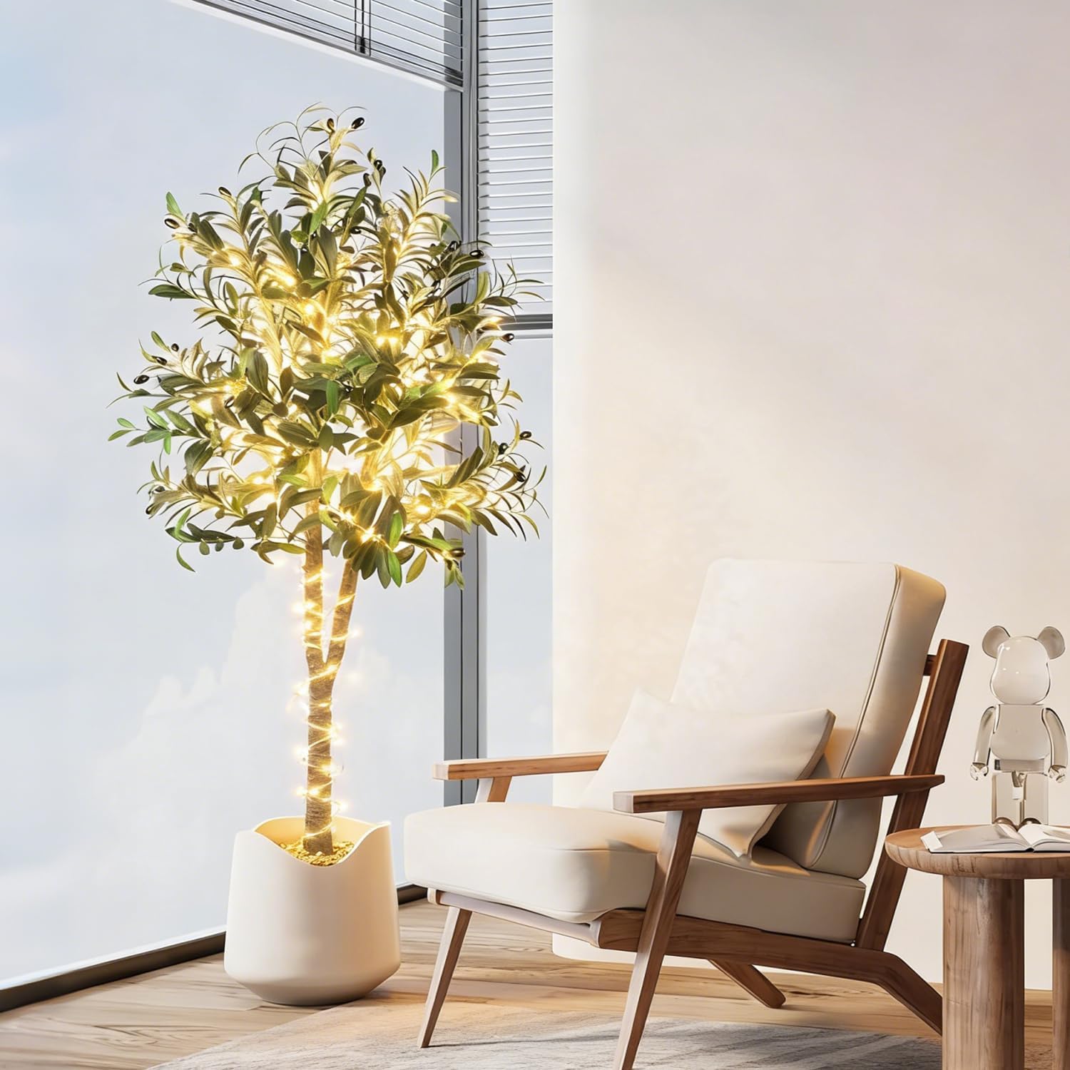 Thumbnail 1 de YOLEO 5FT Artificial Olive Tree 150cm