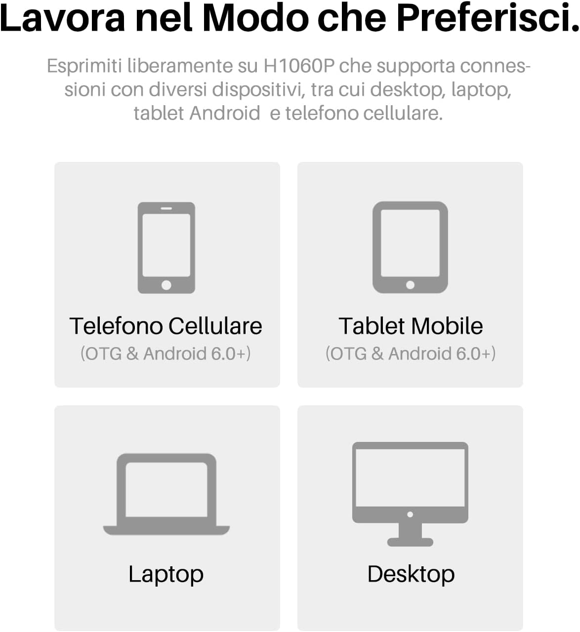 Thumbnail 4 de HUION H1060P: Tavoletta grafica 10 x 6,25 pollici con area di lavoro aurea e penna EMR senza batteria