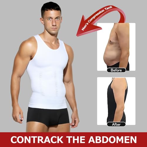 Detalle 2 de Casey Kevin Faja Chaleco Hombre: Camiseta de compresión para fitness, talla S–XXL