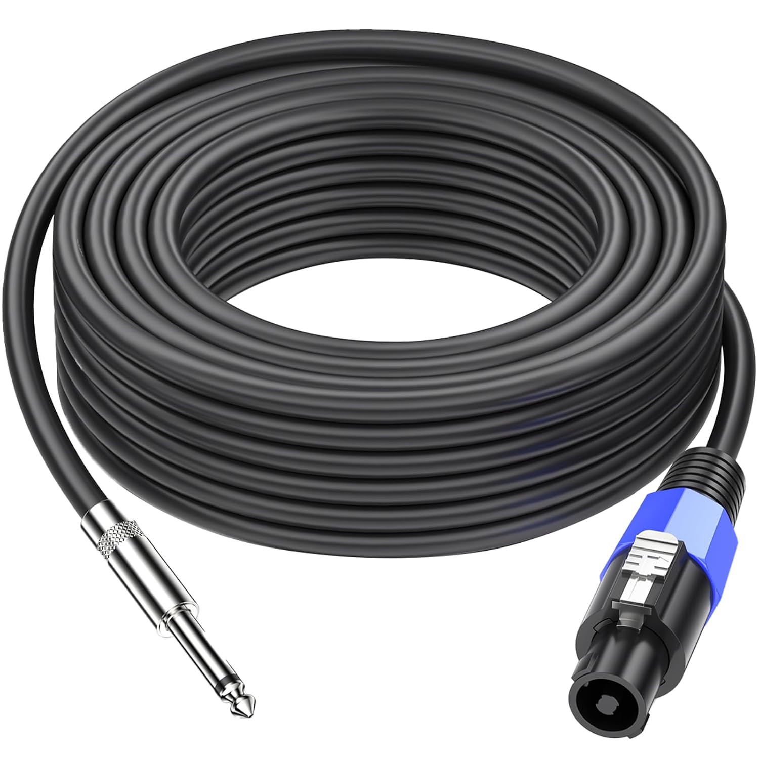 Detalle de Jumwa 3M Speakon to 1/4" TS Speaker Cable (NL4FC to 6.5mm) – 15AWG, Twist Lock, Heavy Duty Audio