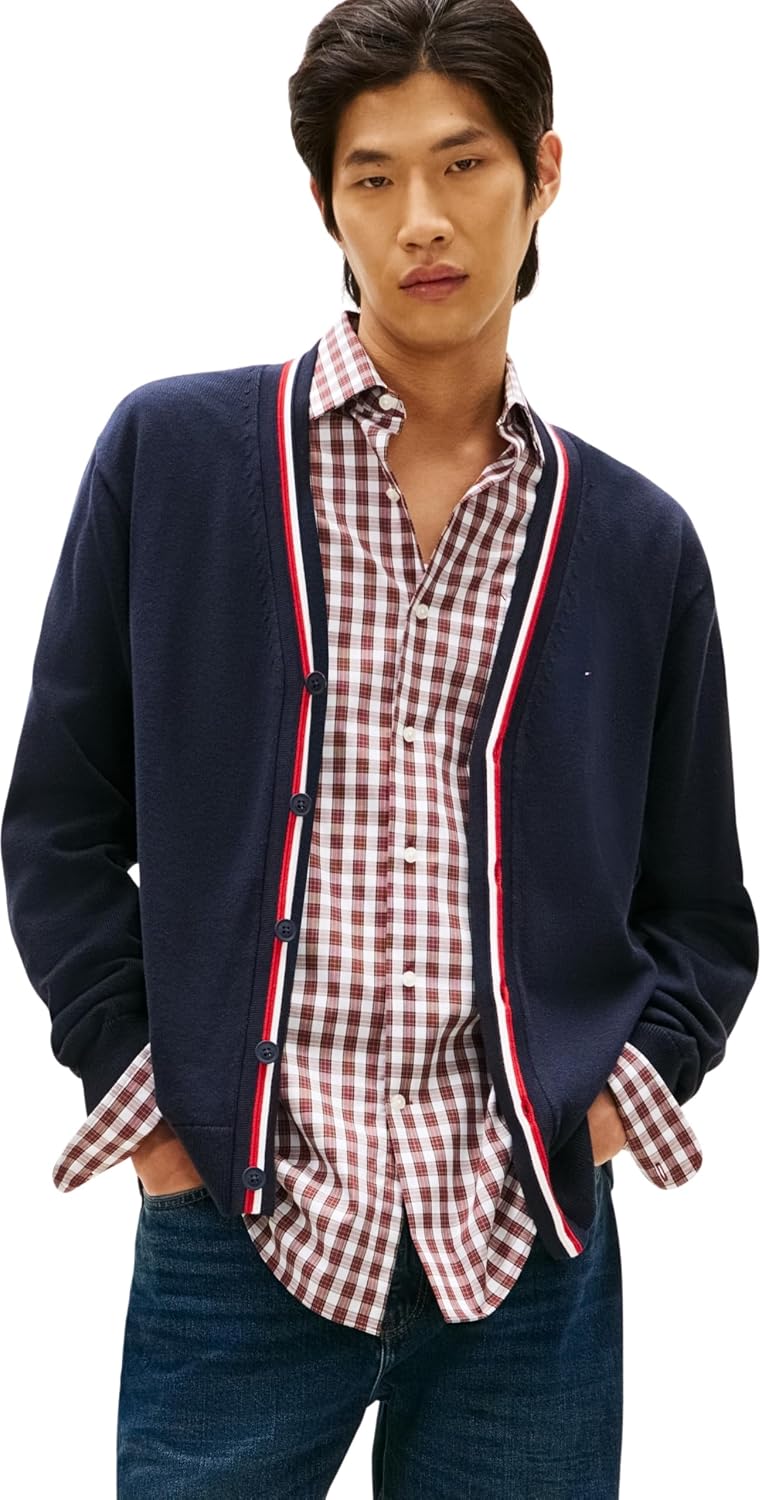 Detalle de Tommy Hilfiger RWB Cardigan Mw0mw41544 – Cardigan Homme