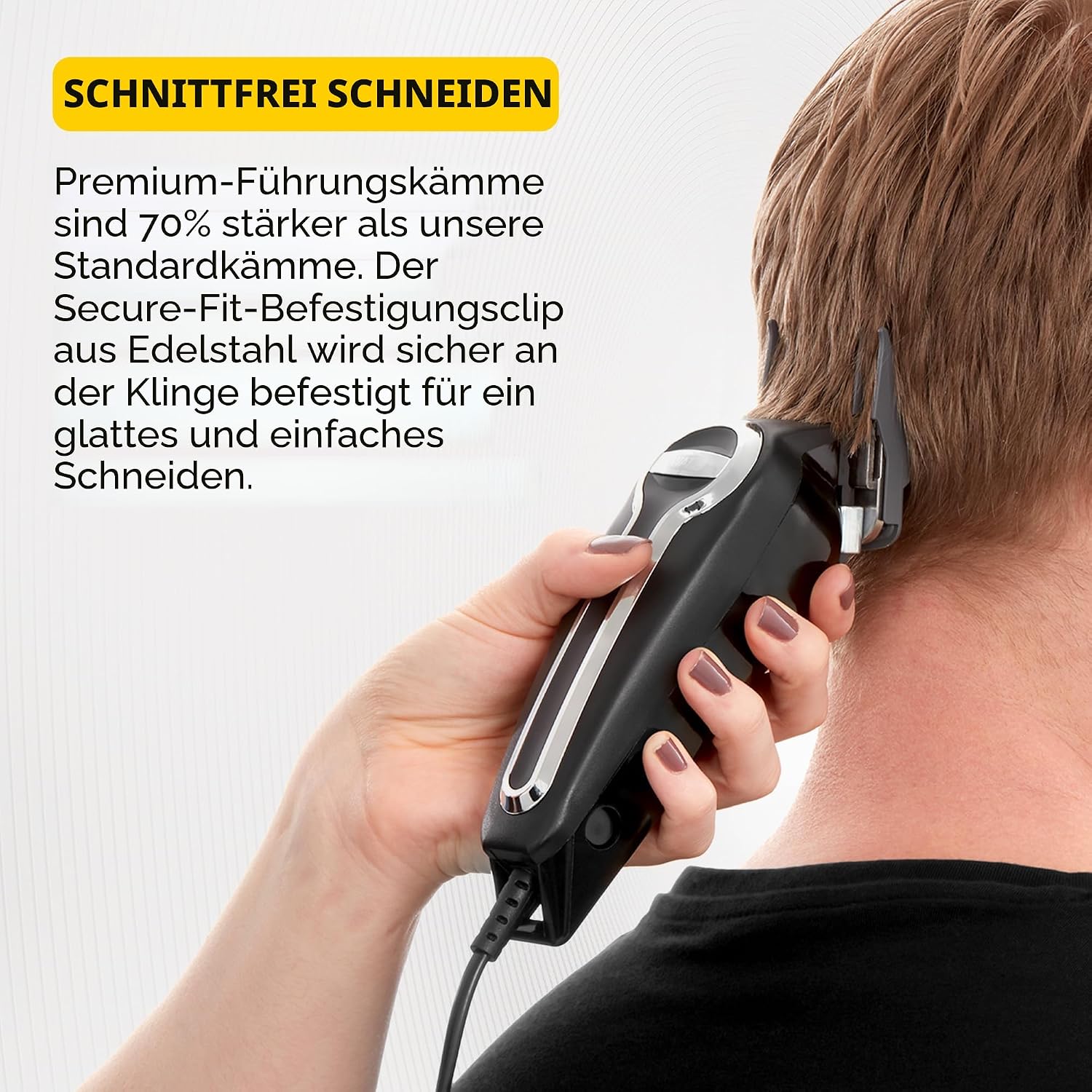Detalle de Wahl Elite Pro Haarschneider für Männer – Selbstschärfende Präzisionsklingen, Secure-Fit, Taper Lever, kabelgebunden