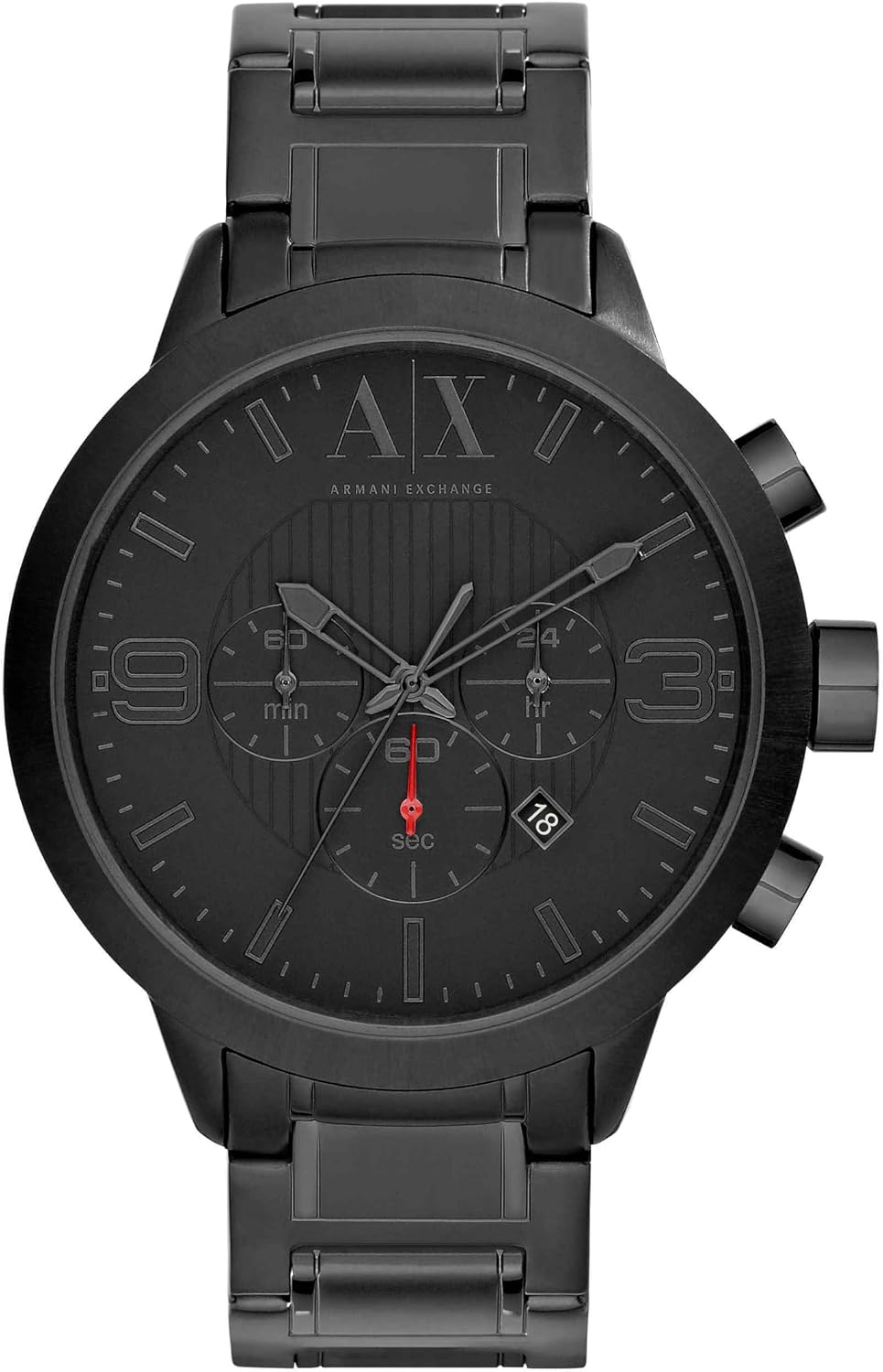 Detalle de Armani Exchange Watch for Men: Chronograph, 49mm Case with Stainless Steel, Leather or Silicone Strap