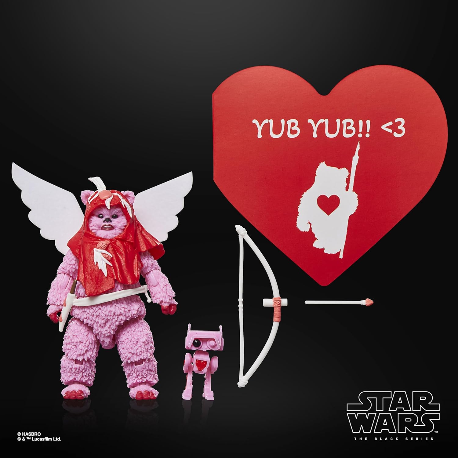 Thumbnail 6 de Star Wars The Black Series Ewok (Valentine’s Day Edition) — Figurine premium 15 cm