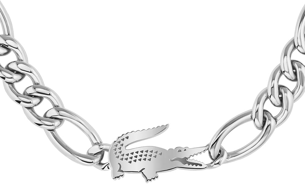 Thumbnail 1 de Collier Lacoste Crocodile en acier inoxydable pour homme et femme avec pendentif crocodile (version or ou argent)