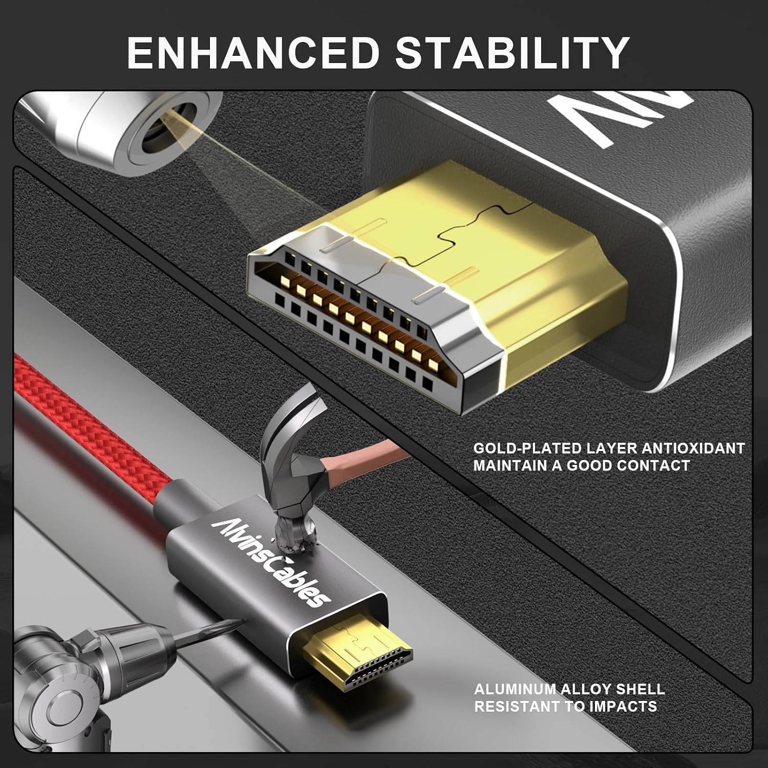 Thumbnail 4 de Alvin’s Cables 8K HDMI 2.1 Micro to Full coiled cable
