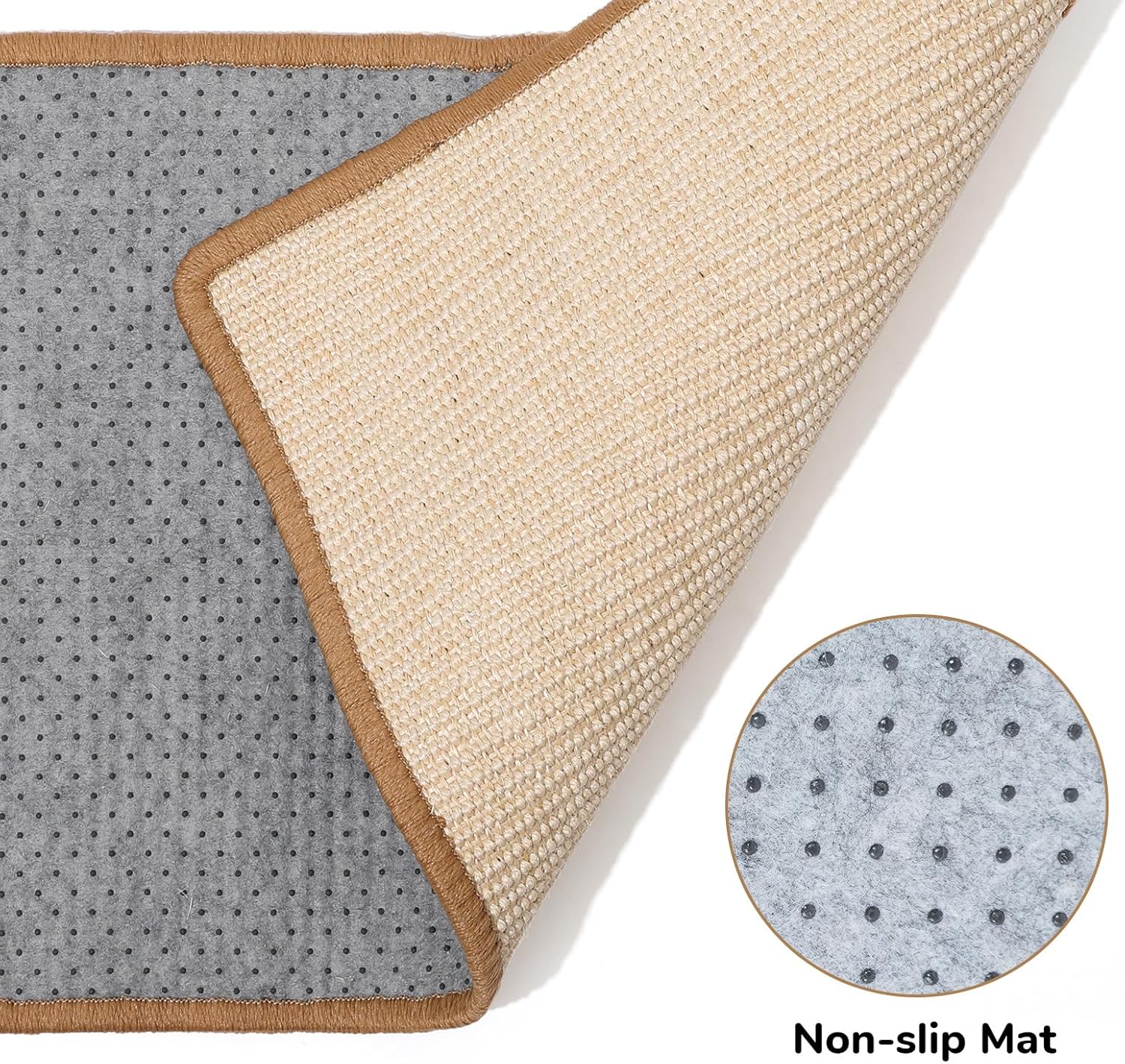 Detalle de FUKUMARU Tapis Griffoir pour Chat 60 x 40 cm – Sisal Naturel