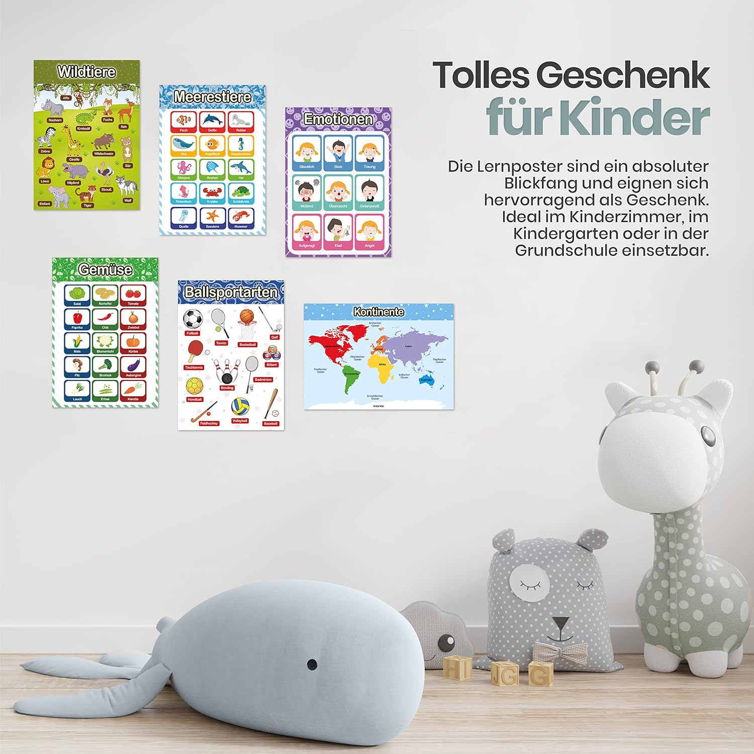Thumbnail 3 de LIKARTO® 12 pädagogische Montessori Lernposter (A4) – extra dickes Papier, beidseitig laminiert