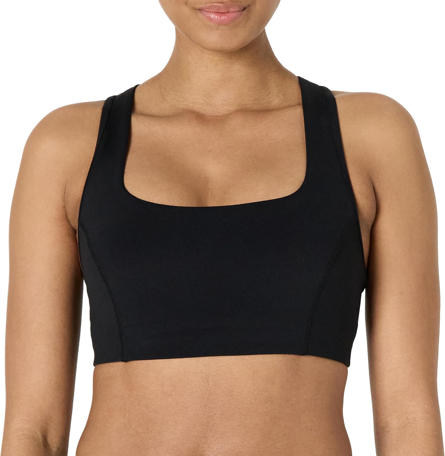 Detalle de Amazon Essentials Women's Active FormFlex Buttery Soft Light Support Square Neck Racerback Sports Bra