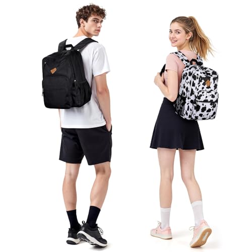 Detalle 2 de ZORFIN 26L Black Backpack: All-Season, Water-Resistant Organizer for College and Travel