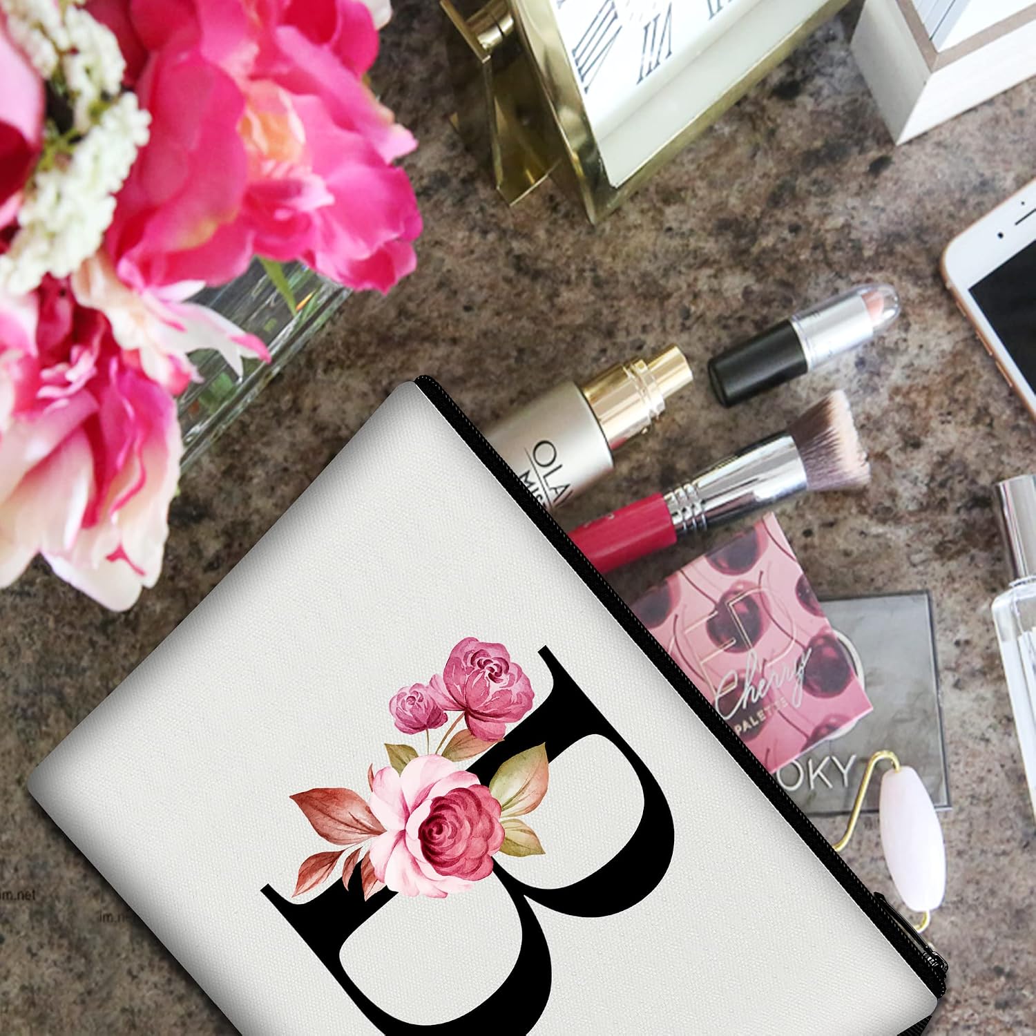Thumbnail 3 de Vavabox Beauty case personalizzato dalla A alla Z con lettera iniziale e cuore: pochette cosmetici pieghevole