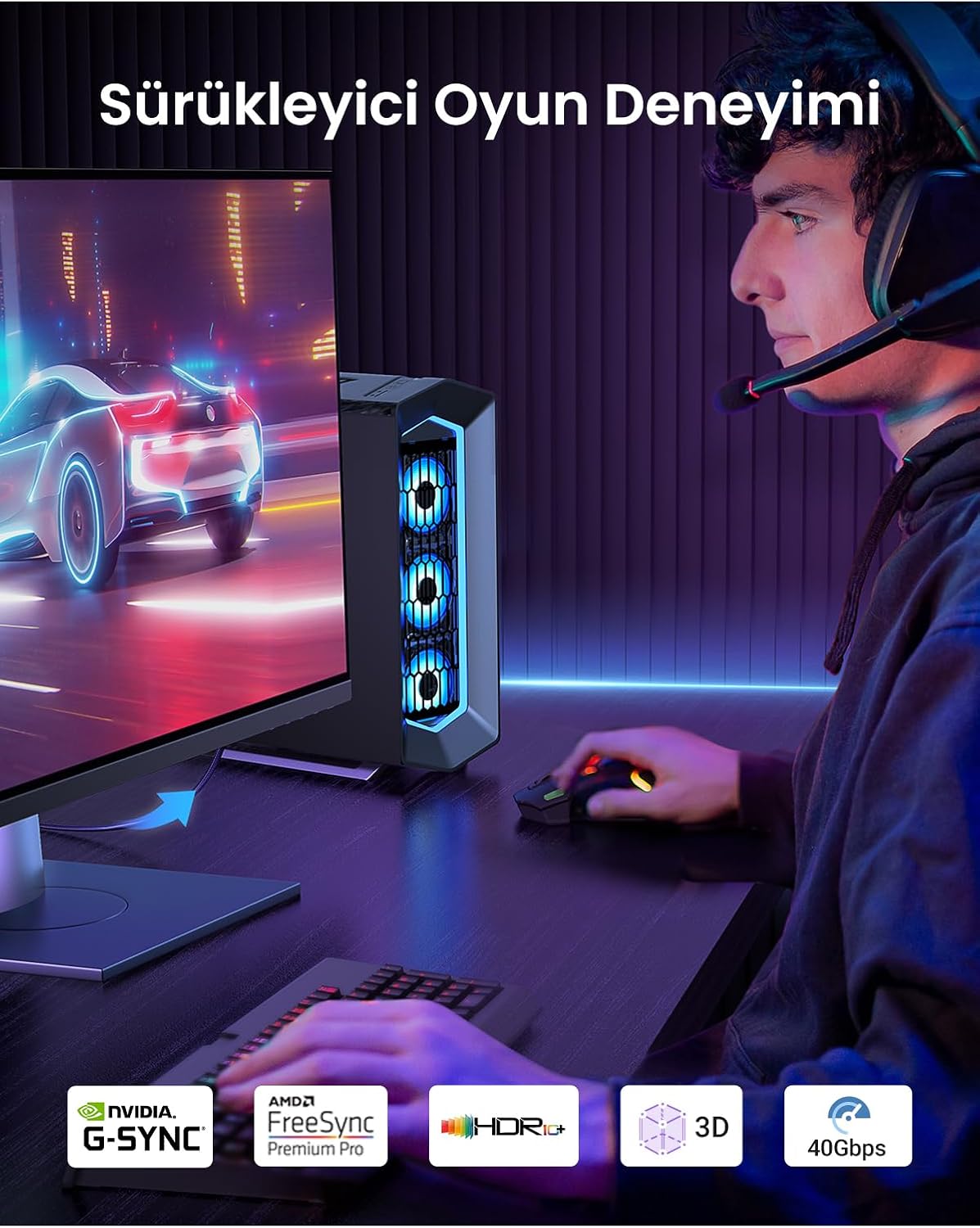 Thumbnail 2 de UGREEN 16K DisplayPort Cable 40Gbps 10ft