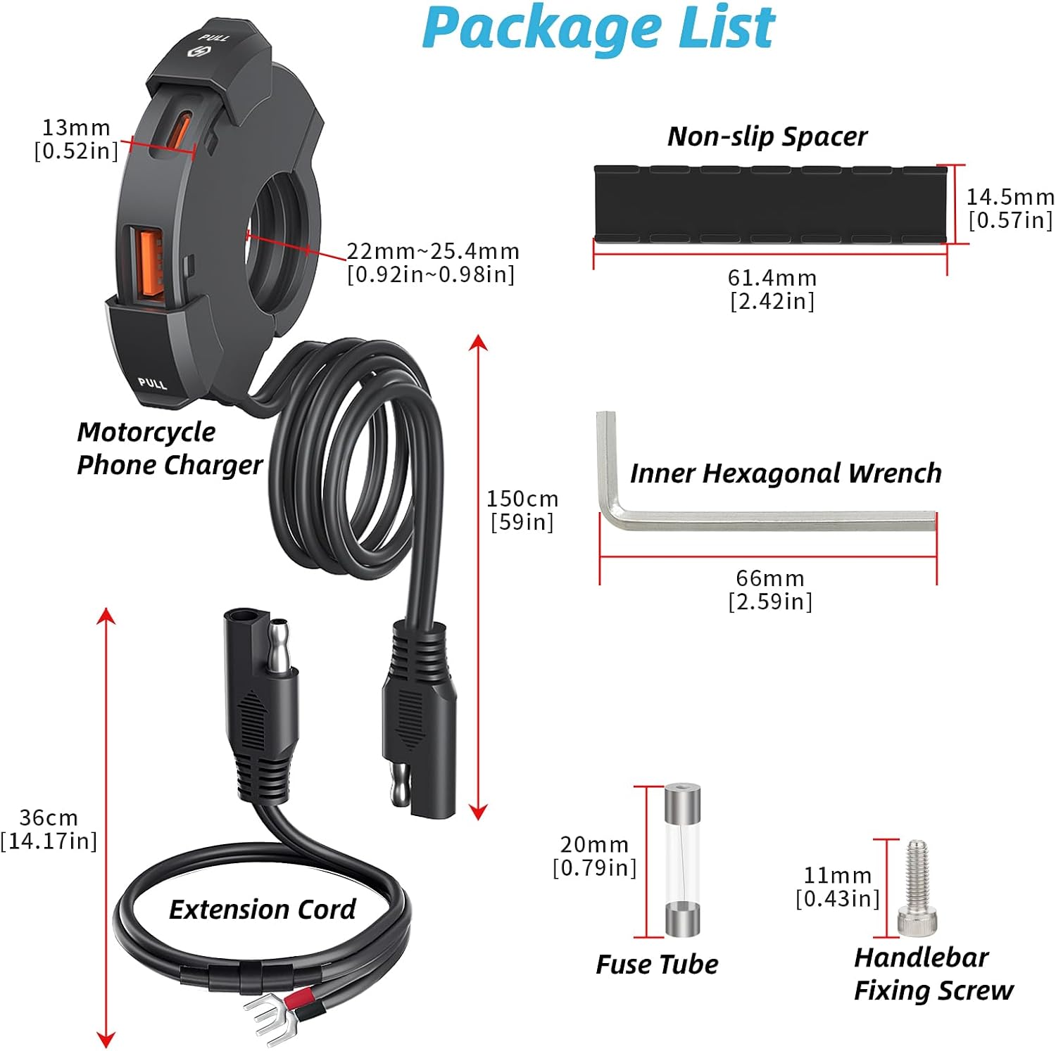 Thumbnail 4 de Kriogor Motorcycle USB Charger with QC 3.0 18W & 30W Type-C Port – IP65 Waterproof & Dustproof