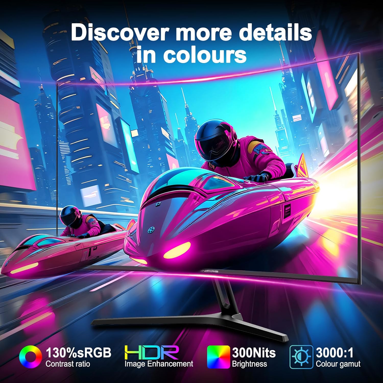 Thumbnail 3 de Minifire MFG24C1 24in Curved Gaming Monitor 180Hz