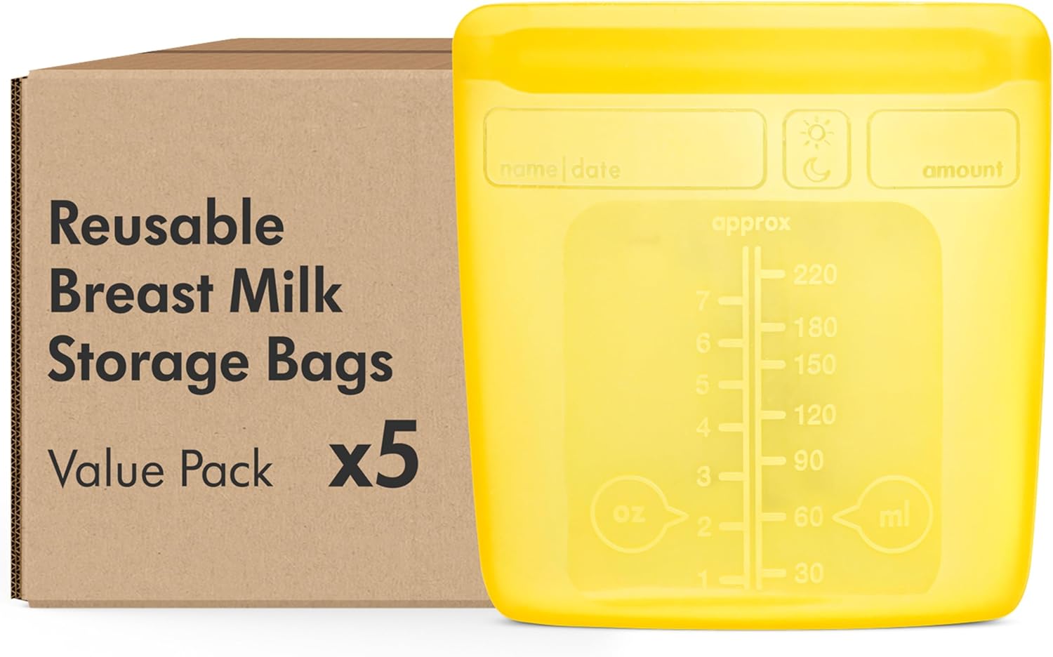 Medela Reusable 220 ml Breast Milk Storage Bags with Wide Opening and Double-Seal