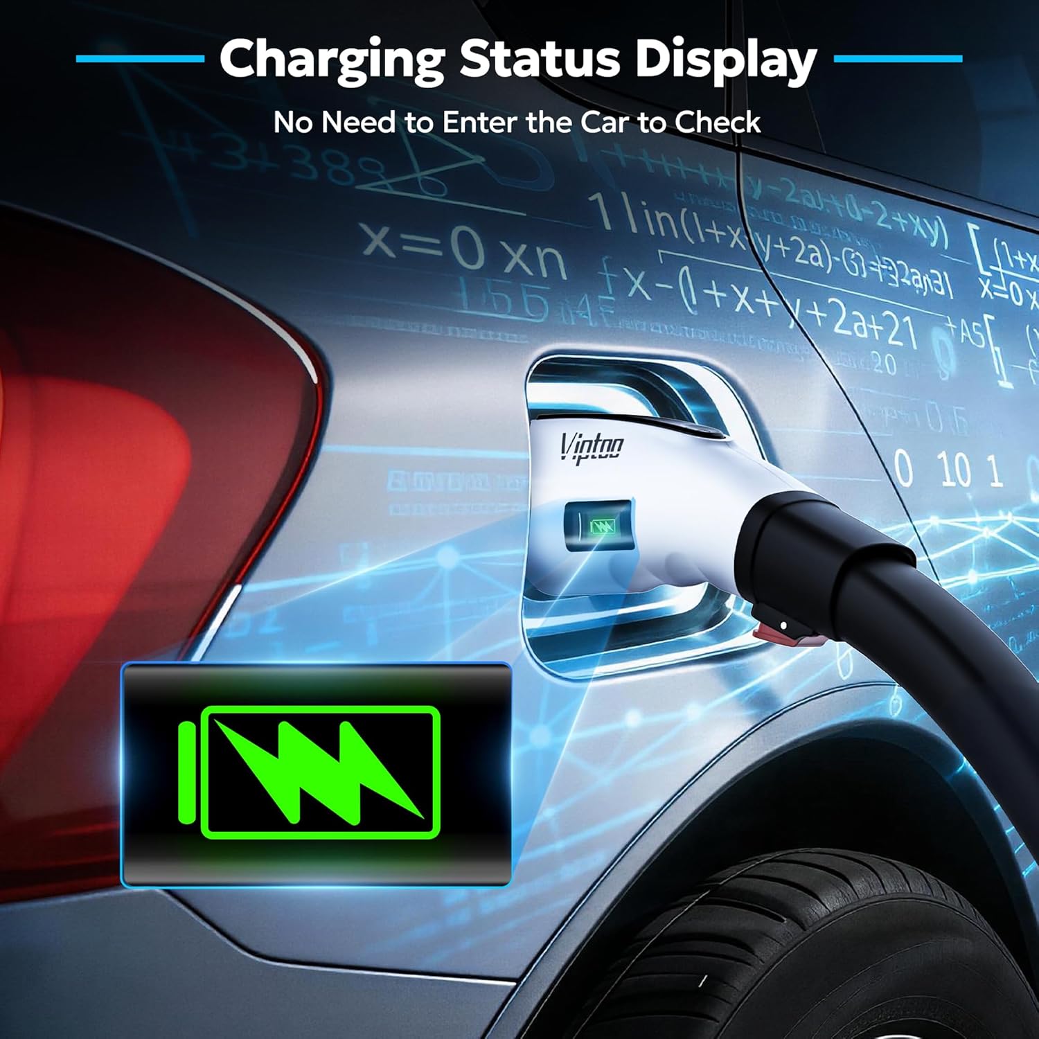 Thumbnail 2 de VIPTOO Tesla to J1772 Adapter 60A 250V AC with Real-Time Charging Display